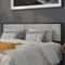 Flash Furniture Melbourne Metal Upholstered King Size Headboard in Light Gray Fabric HG-HB1717-K-LG-GG - alternate 1